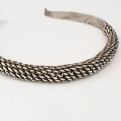 Antique Southeast Asian Silver Choker Necklace Hill Tribe Neck Ring