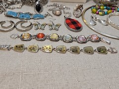Silver Tone Jewelry Lot All Wearable 1lb +