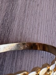 Vintage SIGNED, FLORENCE ITALY 24KT PLATED BRACELET.