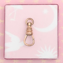 Antique Victorian Rose Gold Filled Dog Clip Lobster Clasp 4 Charm Pendant