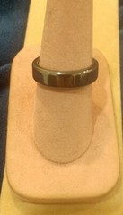 Vintage Nwot Hematite Plain Band Ring Size 8.5