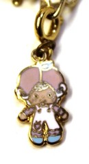 Original Vintage 1980 Strawberry Shortcake Metal 13 Dangle Charm Bracelet