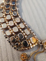 Gorgeous Estate Sale Find Vintage Citrine Collar Deco Style “Costume” Necklace!!