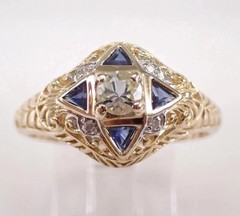 2.5Ct Art Deco Style Lab Created Diamond Engagement Anniversary 14K Gold FN Ring