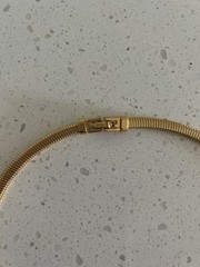 Givenchyn Paris New York Vintage Gold Colored Necklace W/Purple Stone