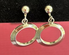 Vintage Silver Tone Screw-Back Earrings