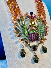 RARE & RETIRED! “NEW SCARAB IN TOWN” By Heidi Daus Egyptian Revival Style!