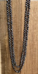 Genuine Pearl Beaded Necklace Tiny Beads Artisan Jewelry Peacock Hues Dainty