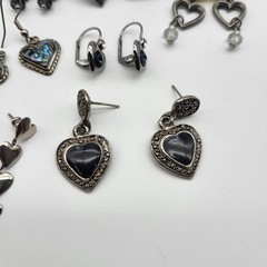 Fabulous Heart earrings Lot Collection Pierced stud dangle Anniversary Love