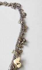 VTG Good Luck Charm Necklace Ethnic Folk Jewelry Silver Tone And Gold Tone