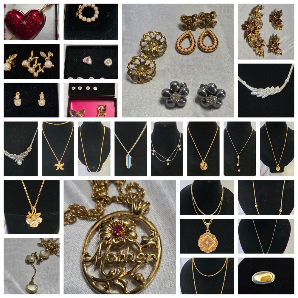 Large Lot Of Avon Jewelry Excellent Condition 25 Pieces Plus Bonus Owl Brooch