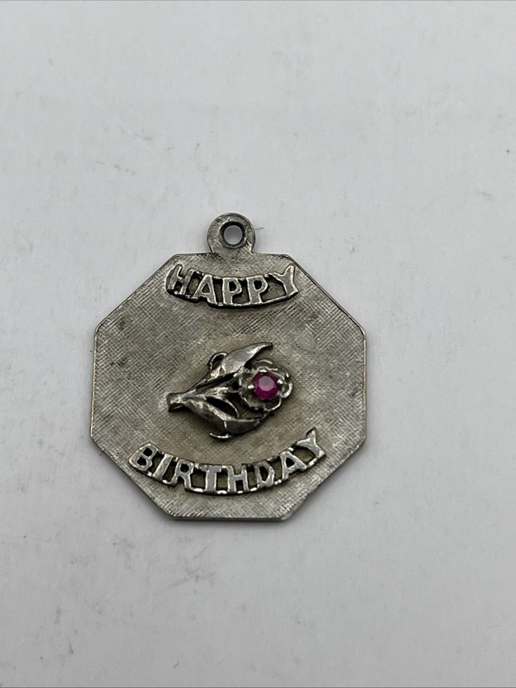Vintage Sterling Silver Happy Birthday Charm