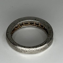 Vintage Estate Sterling Silver & Sparkly Cubic Zirconia Pave Ring Size 8