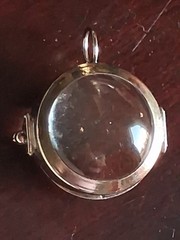 Large Antique Pool Of Light Style Bubble Dome Glass Locket Pendant