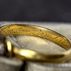 UNIQUE ANTIQUE ENGLISH 22K GOLD BAND RING w/HIGH POLITICAL PROVENANCE 1767