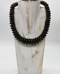 Catherine Noll Necklace Graduated Disc Amber Brown Multicolored 21 in Vintage
