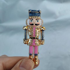 Nutcracker Soldier Brooch Enamel Walnut Soldier Puppet Series Corsage