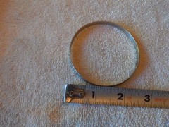 Vintage Danecraft Sterling Silver Art Deco Flowers & Bar Design Bangle Bracelet