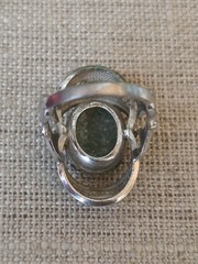Vintage Beautiful Unusual Ornate Jade Ring Size 4.75