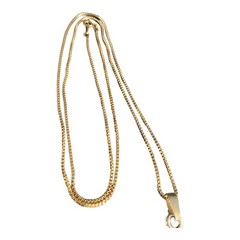 Vintage Yellow Gold Plated Triangle Pendant Necklace Chain B232