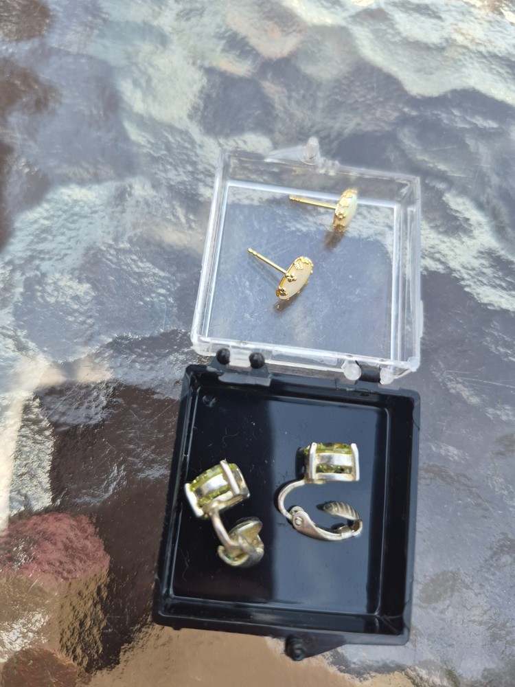 vintage sterling earrings and other pair we cant make out. Estate cleanout
