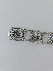 Circa 1940’s Danecraft Felch & Co. Sterling Tulip Bracelet Needs Repairs ~ Parts