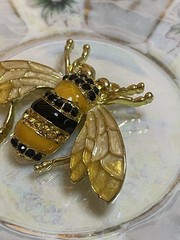Vintage Victorian Trading Co. Honey Queen Bee Bumblebee Brooch