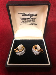 VTG SWAROVSKI Jeweler’s Collection Gold-Plated EARRINGS SWAN+SIGNATURE+COPYRIGHT