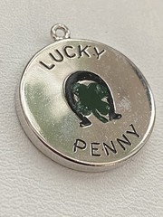 Vintage Silver Charm Lucky Shamrock Penny 1960