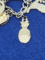Vintage Signed Jostens 21 Charm 7” Bracelet 1/10 10k GF ANJU 585 ROME US SELLER