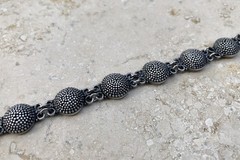✨🫧 VINTAGE .925 STERLING SILVER DOME BEAD BALL Link Bracelet | ESTATE Piece 🫧✨