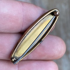 English Sydenham Brothers Sterling Hallmark Gold Filled 9k Top BABY Brooch c1900