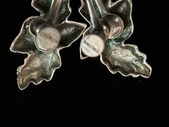 Vintage Danecraft Sterling Silver Acorn Oak Leaf Bracelet Matching Earrings Set