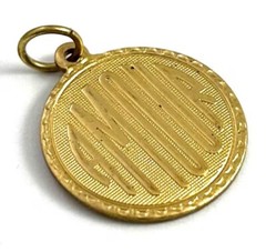 Vintage French Amour Charm Love Necklace Pendant Brass Metal Jewelry For Women