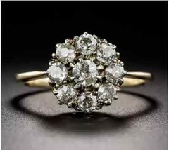 Art Deco Vintage Style Lab Created Diamond Wedding 14k Yellow Gold Finish Ring