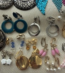 Vintage To Now Lot Of 26 PRs Clip On Earrings Lightweight Dangle Multiple Colors