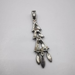 Vintage Elegant Pendant made of 925 Drop Silver,handmade Marcasite 4.61g