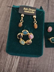 Vintage 4 Piece Scarab Jewellery Set.