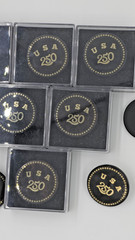 USA 250th Anniversary Obsidian Stone Pin Set OF 5 Badge 1.2″Limited Edition