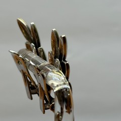 Vintage Mid-Century Danecraft Leaves Fronds Sterling Silver Earrings Signed