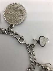 Vtg Sterling Silver 12 Charm Bracelet 7” Love Luck Success Golf Ice Pick 40g