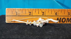 10k Ted Muehling Pin As Fruit On Branch, 4″, 14.8g, Signed, Excellent Condition