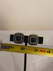 Green and Gold Color Clip Earrings for any occasion