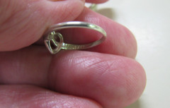 Vintage Baby / Infant Rings – Sterling Heart is Marked – no mark on other – 2 pc