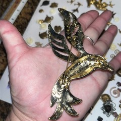 Vintage VICTORIAN CRAFTS JEWELRY Parts Glass Steampunk Metals Rhinestones Lot D