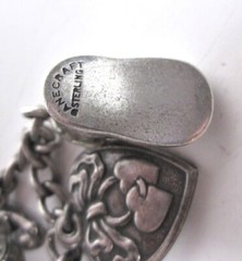 Sterling Silver Charm Bracelet Antique- Lil’ Eightball + 11 Other S/S Charms