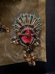 Lunch At The Ritz (LATR) Turkey Brooch / Pendant Earrings RARE VINTAGE Set