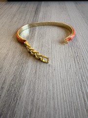 Vintage SIGNED, FLORENCE ITALY 24KT PLATED BRACELET.