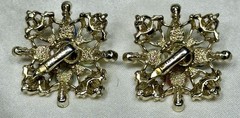 VINTAGE SARAH COVENTRY GALAXY BROOCH/PENDANT WITH CLIPON EARRING SET RHINESTONES