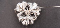 Eisenberg 1940s Large (2″) Flower Brooch; all stones intact, none missing/cracks